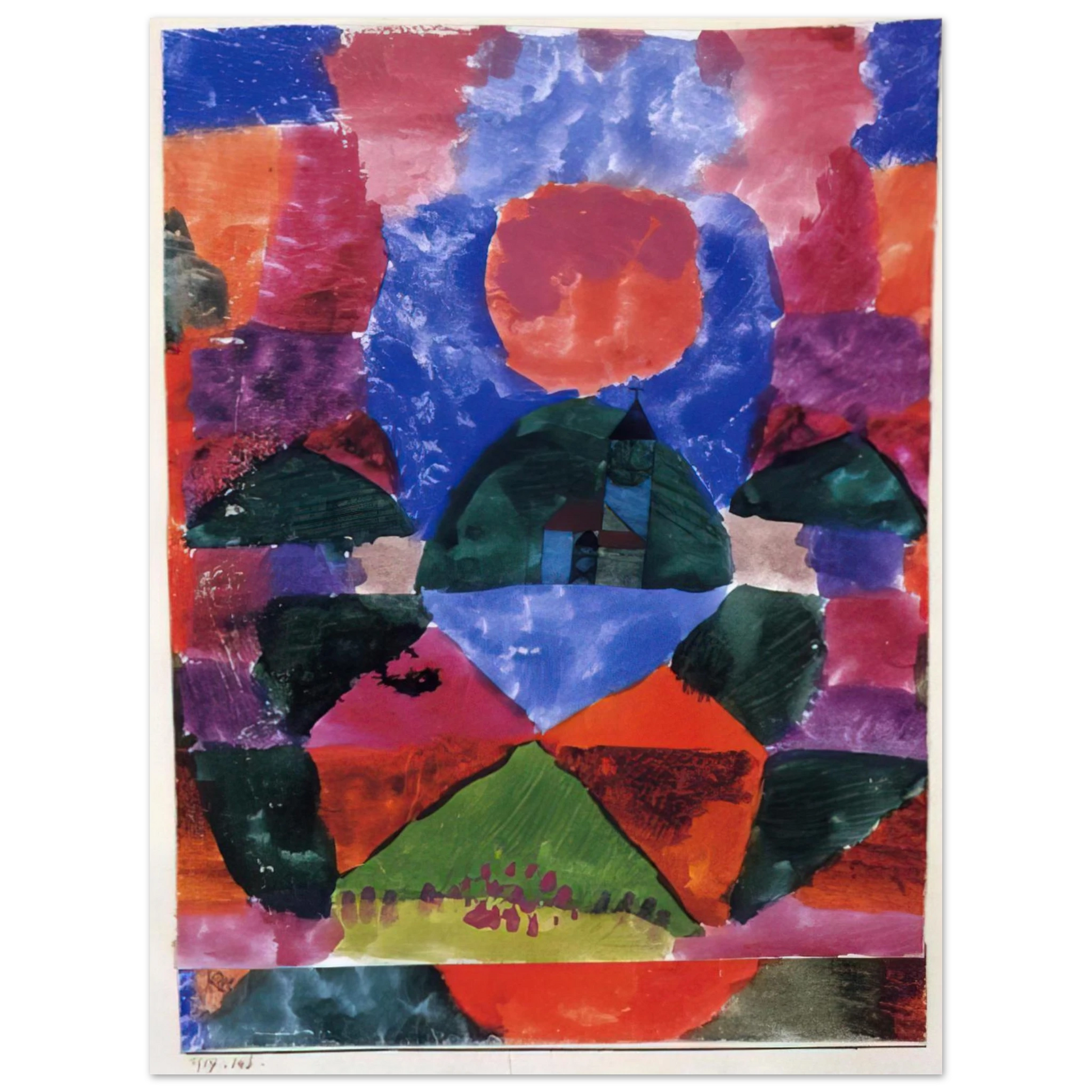 Paul Klee - A PRESSURE OF TEGERNSEE 1919 Fine Art Poster - Default Title