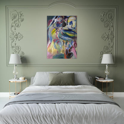 PICTURE WITH A CIRCLE 1911 - Wassily Kandinsky Brushed Aluminum Print - 70x100 cm / 28x40 inches | Wassily Kandinsky Aluminum Print | Wassily Kandinsky Prints