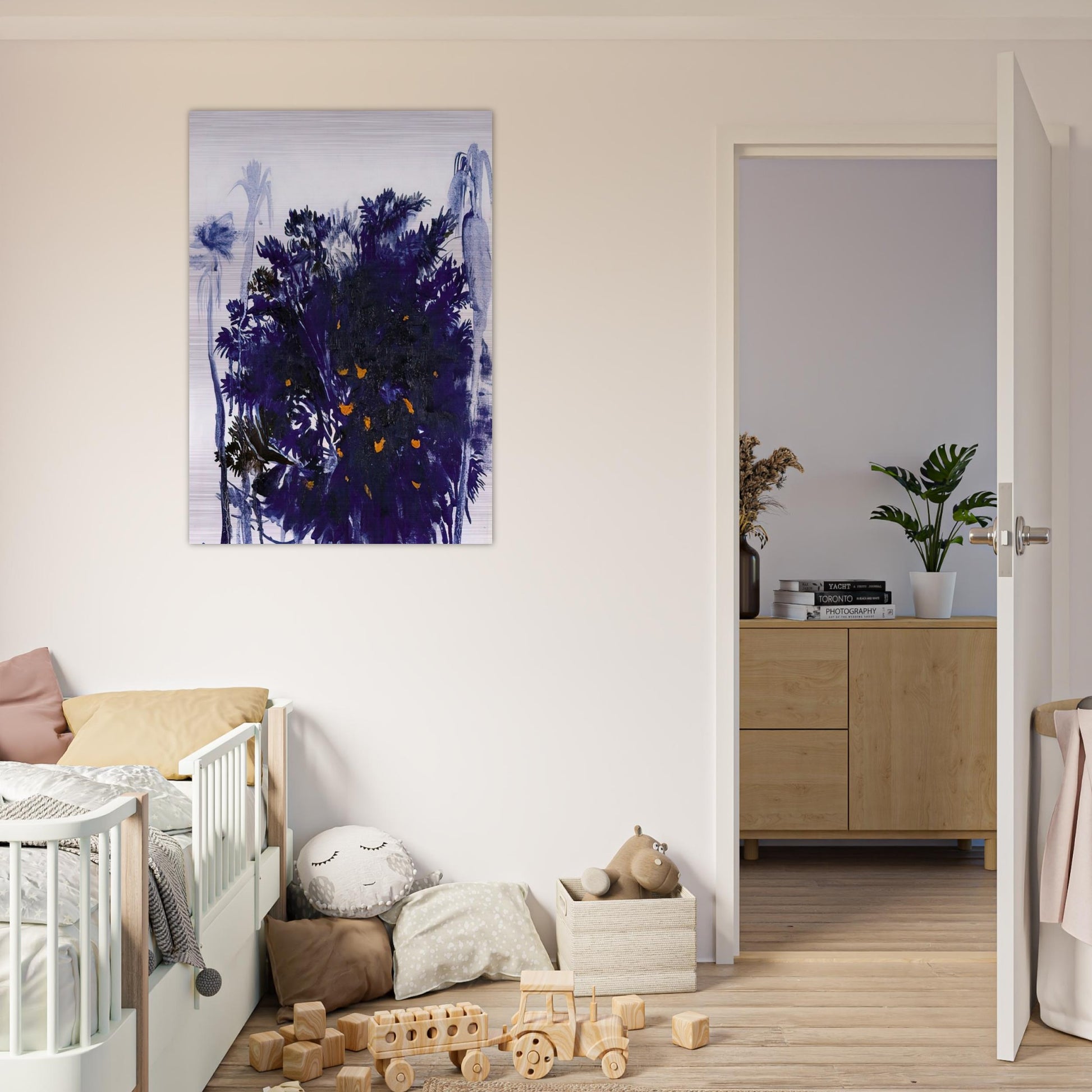 Moreton Bay Fig and Palm Trees - figurative - Brett Whiteley Brushed Aluminum Print - 70x100 cm / 28x40 inches | Brett Whiteley Aluminum Print | Brett Whiteley Prints