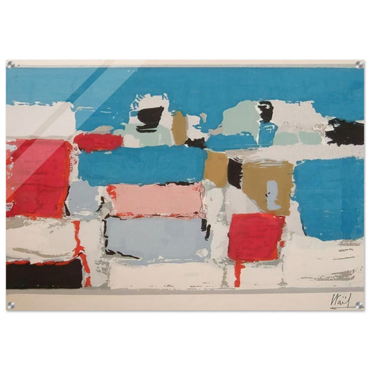 Méditerranée 01 - Art Informel - Nicolas de Stael Acrylic Print - 70x100 cm / 28x40″ inches