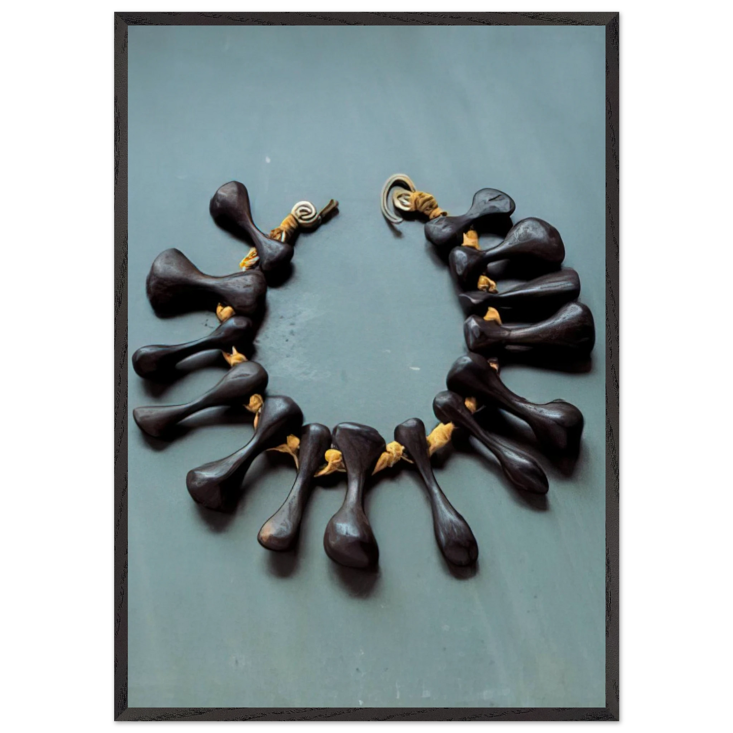 BONES NECKLACE 1940 - Alexander Calder Framed Art Print – Black Wooden Frame - Default Title - -Framed Art Print