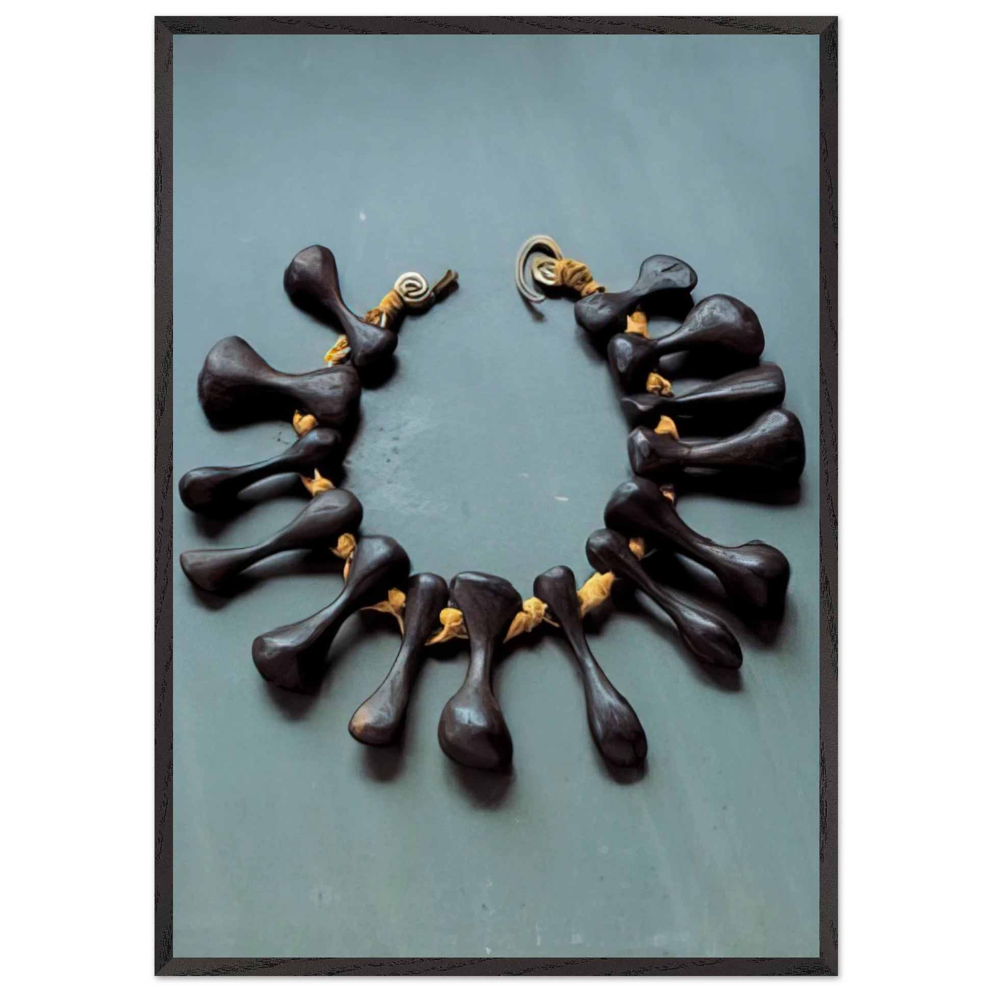 BONES NECKLACE 1940 - Alexander Calder Framed Art Print – Black Wooden Frame - Default Title - -Framed Art Print