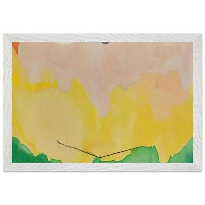 Helen Frankenthaler - Boulevard - 1973 Wall art - 27x35 cm / 11x14 Inches - Premium Wooden Framed Poster With Fine Art Paper - White frame