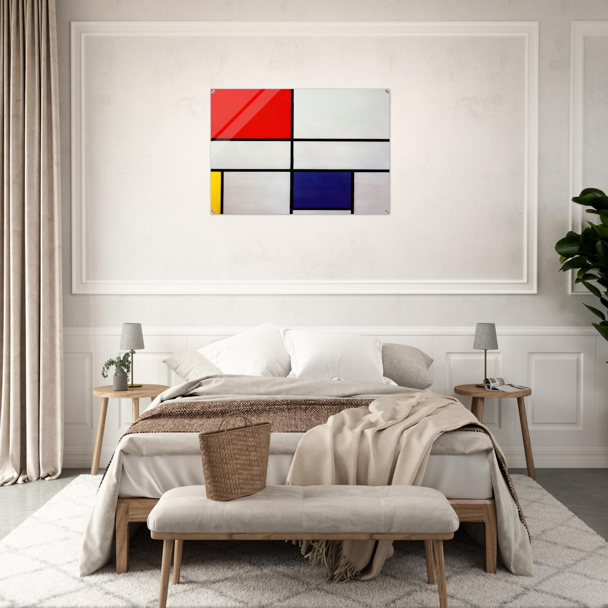 Composition C No.III with Red, Yellow and Blue - Piet Mondrian Acrylic Print - 70x100 cm / 28x40″ inches