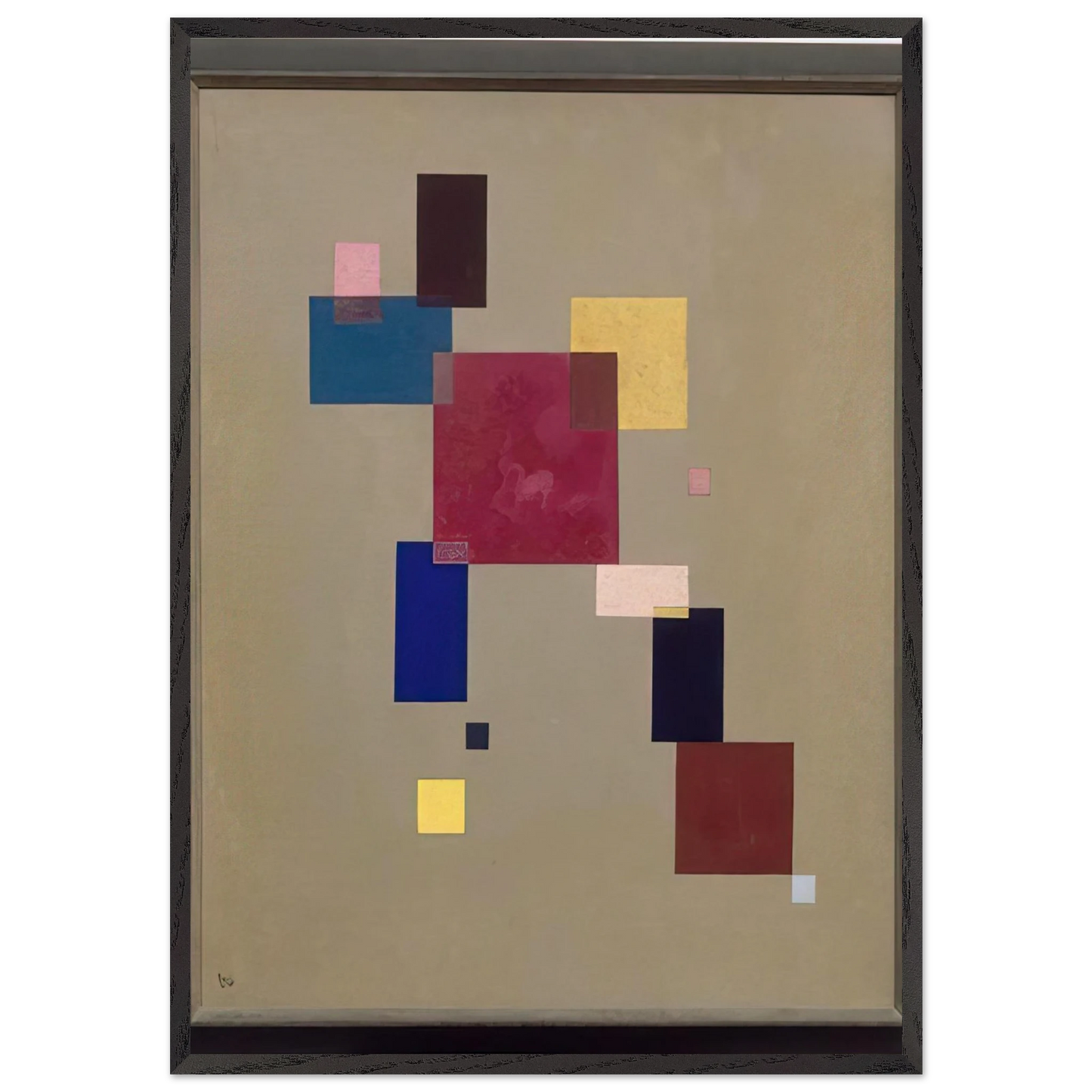 THREE RECTANGLES 1930 - Wassily Kandinsky Framed Art Print – Black Wooden Frame - Default Title - -Framed Art Print