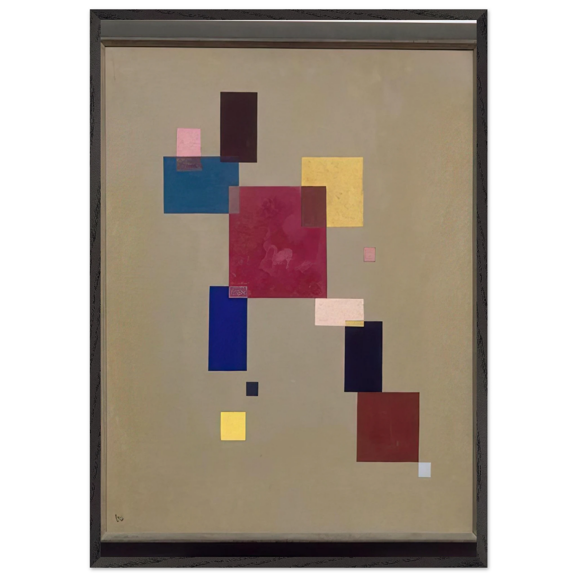 THREE RECTANGLES 1930 - Wassily Kandinsky Framed Art Print – Black Wooden Frame - Default Title - -Framed Art Print