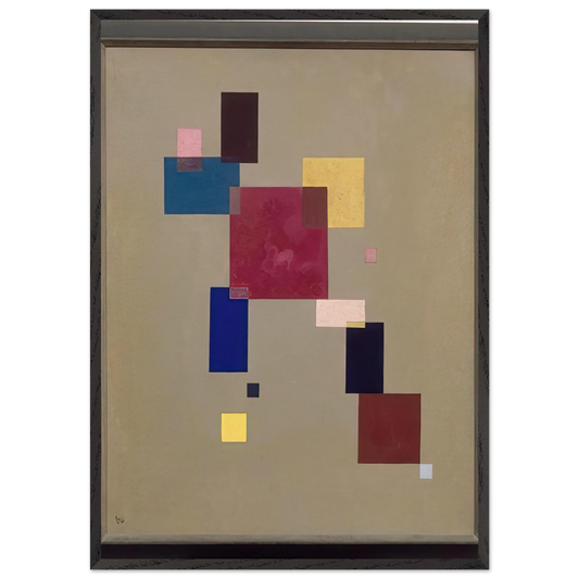 THREE RECTANGLES 1930 - Wassily Kandinsky Framed Art Print – Black Wooden Frame - Default Title - -Framed Art Print