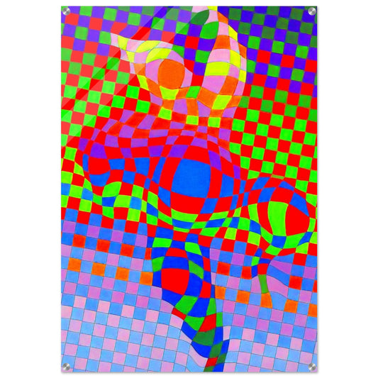 Harlequin - Victor Vasarely Acrylic Print - 70x100 cm / 28x40″ inches