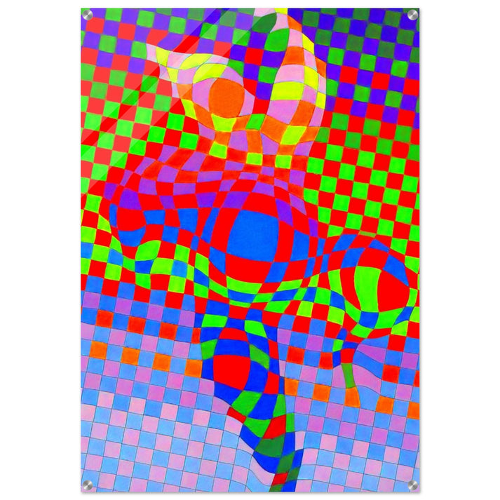 Harlequin - Victor Vasarely Acrylic Print - 70x100 cm / 28x40″ inches