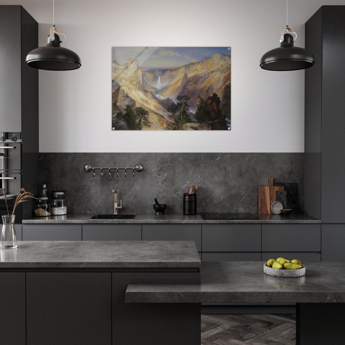 Grand Canyon of the Yellowstone, Wyoming - Thomas Moran Acrylic Print - 70x100 cm / 28x40″ inches