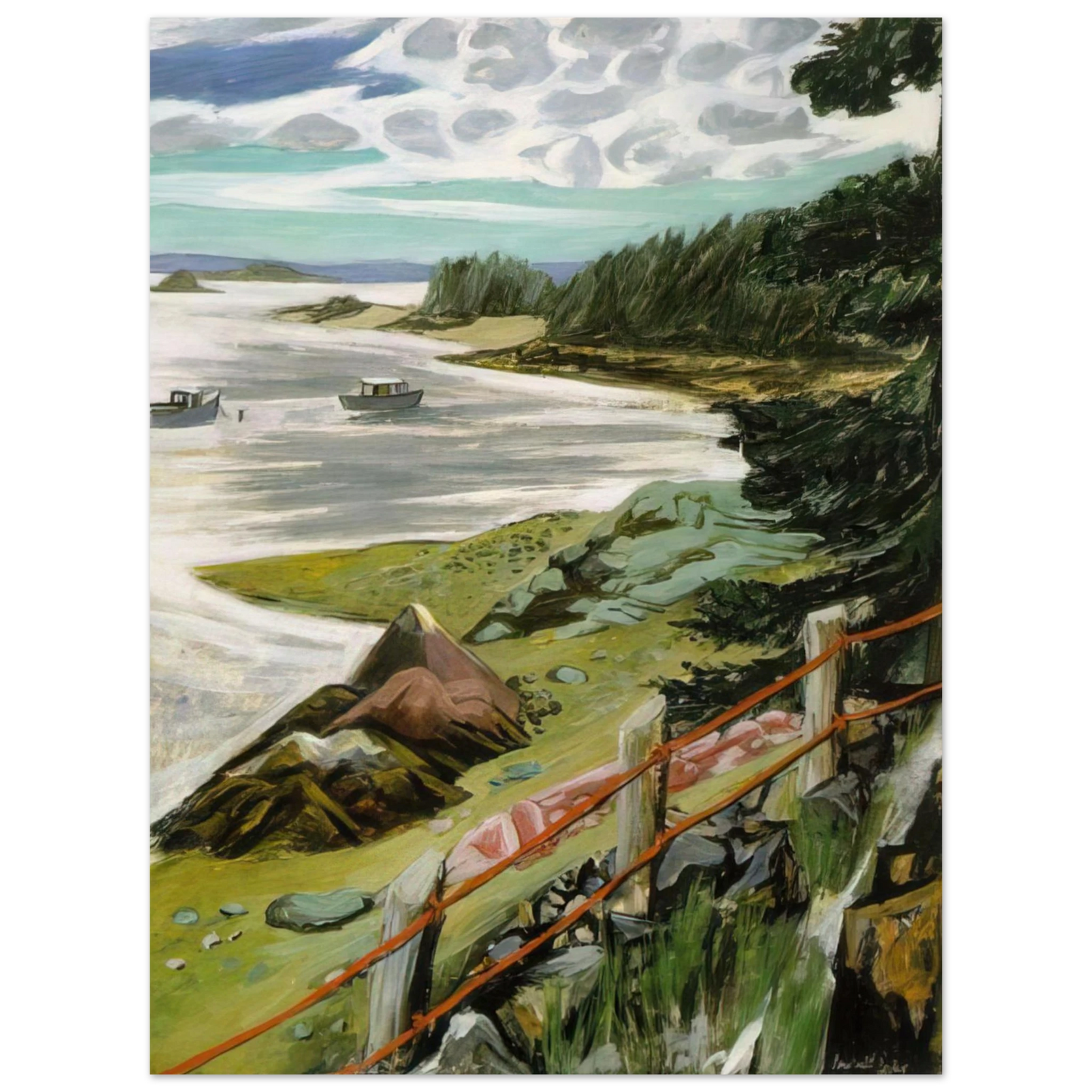 Fairfield Porter - RED CABLES 1940 Fine Art Poster - Default Title