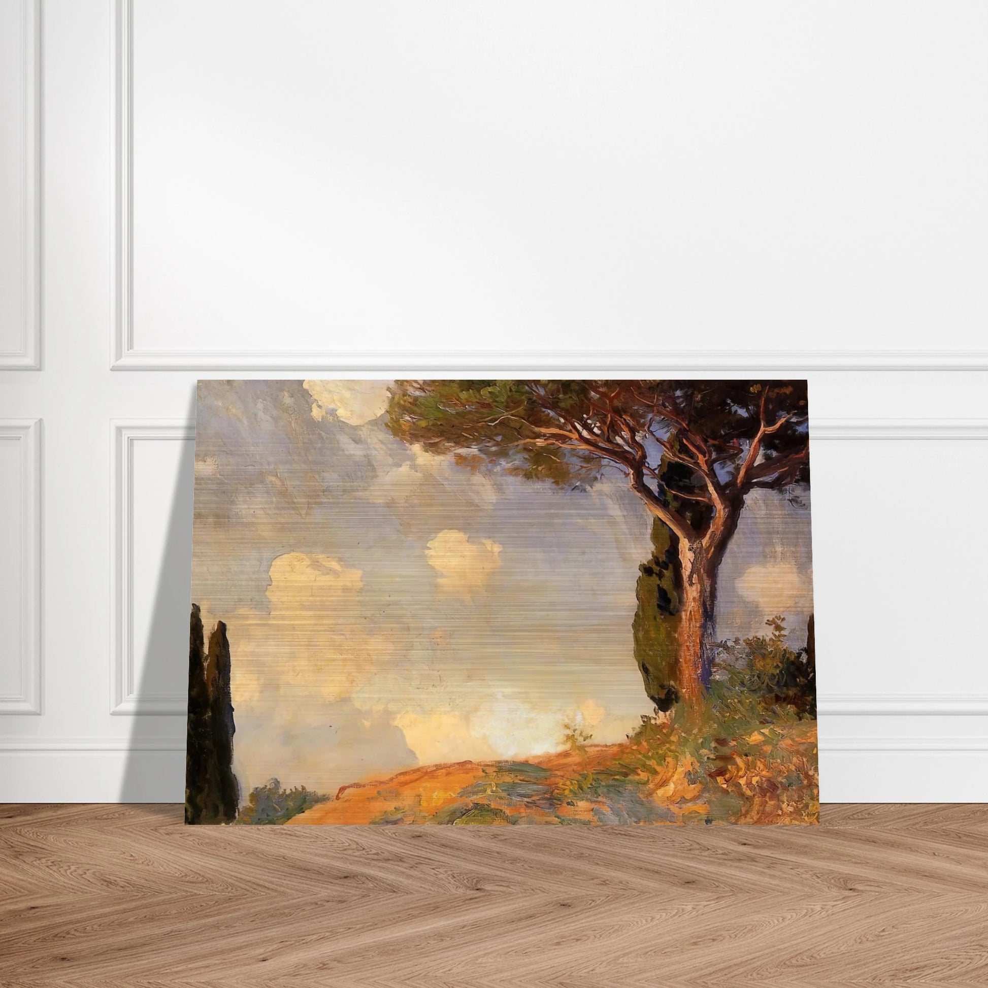 A Landscape Study at San Vigilio, Lake of Garda - John Singer Sargent Brushed Aluminum Print - 70x100 cm / 28x40 inches | John Singer Sargent Aluminum Print | John Singer Sargent Prints