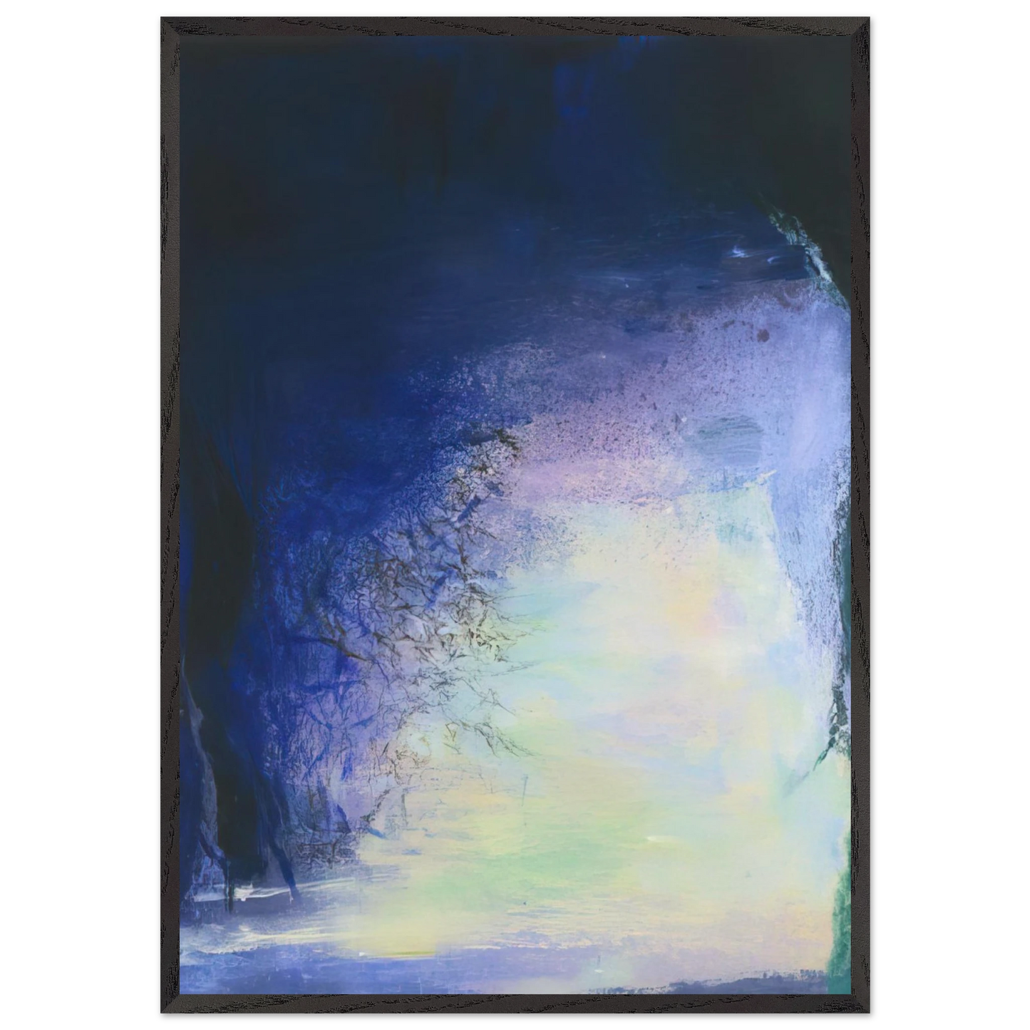 AFTER THE ECLIPSE 11 AUGUST 99 1999 - Zao Wou-Ki Framed Art Print – Black Wooden Frame - Default Title - -Framed Art Print