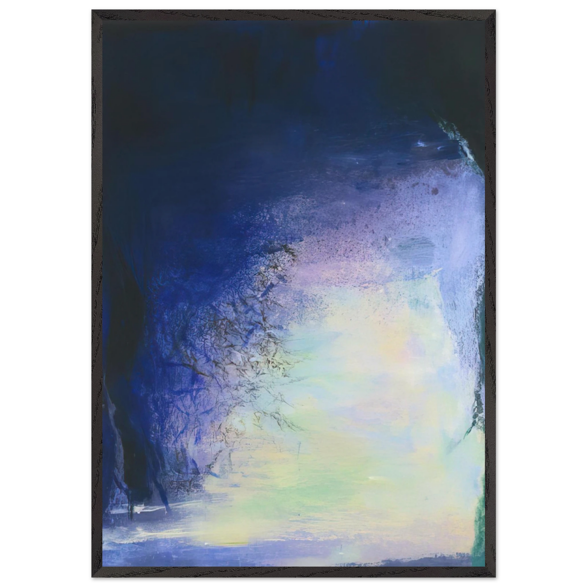 AFTER THE ECLIPSE 11 AUGUST 99 1999 - Zao Wou-Ki Framed Art Print – Black Wooden Frame - Default Title - -Framed Art Print