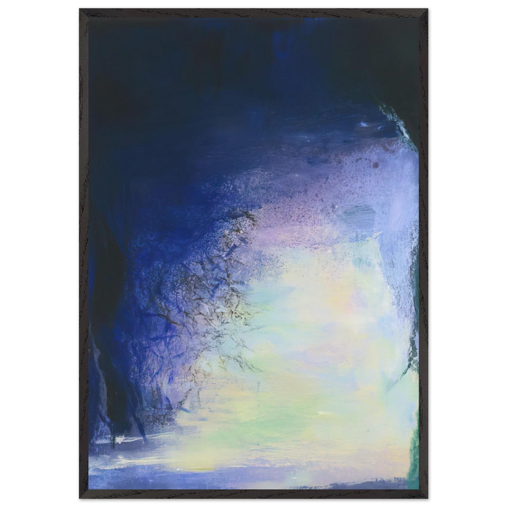 AFTER THE ECLIPSE 11 AUGUST 99 1999 - Zao Wou-Ki 70x100 cm / 28x40 inches Framed Art Print – Black Wooden Frame