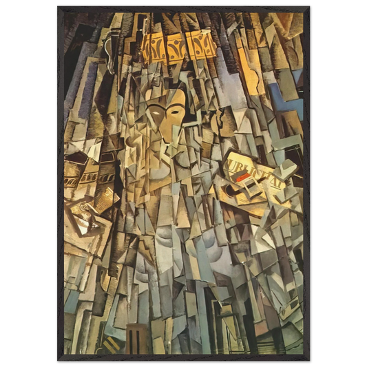 CUBIST SELF PORTRAIT - Salvador Dali Framed Art Print – Black Wooden Frame - Default Title - -Framed Art Print