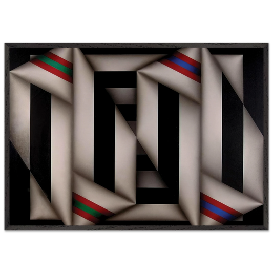 Omelemo II - 1981 - Omar Rayo Framed Art Print – Black Wooden Frame - Default Title - -Framed Art Print