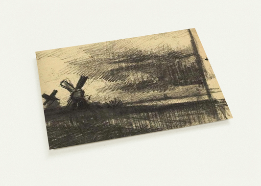 Mills in the Neighbourhood of Dordrecht By Vincent van Gogh Pack of 10 Post Cards | Vincent van Gogh Post Cards | A6 (10.5 x 14.8 cm) - 4.1 x 5.8 inches