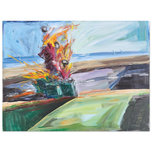 Carlos Almaraz - Untitled Car Crash - 1987 Fine Art Poster - Default Title