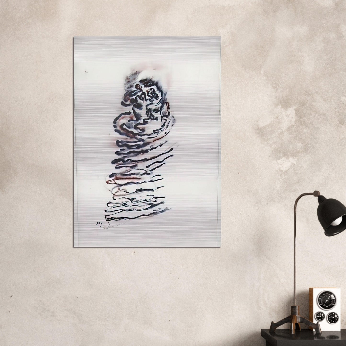 Untitled - 1970 - Henri Michaux Brushed Aluminum Print - 70x100 cm / 28x40 inches | Henri Michaux Aluminum Print | Henri Michaux Prints