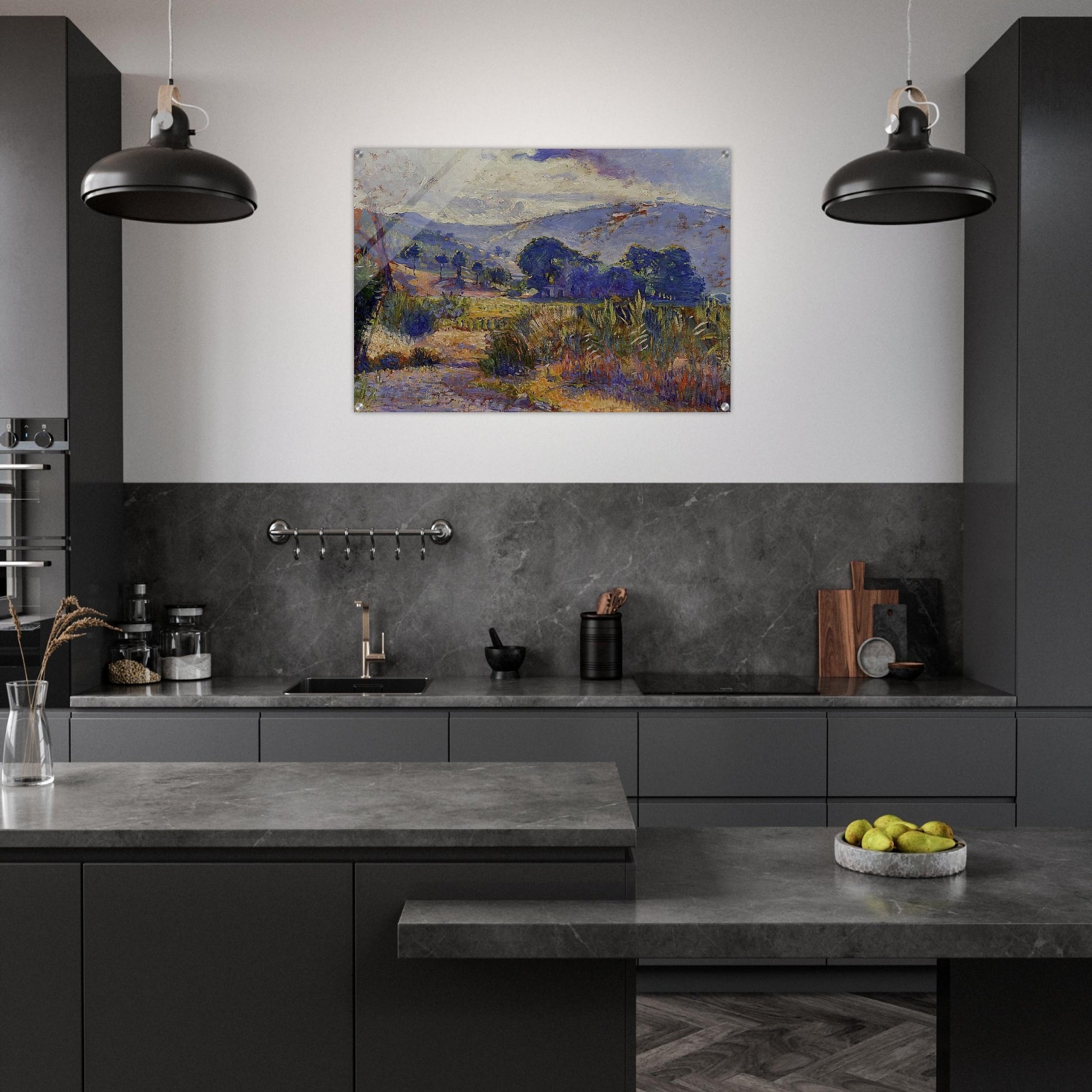 Cabasson Landscape study - Henri-Edmond Cross Acrylic Print - 70x100 cm / 28x40″ inches