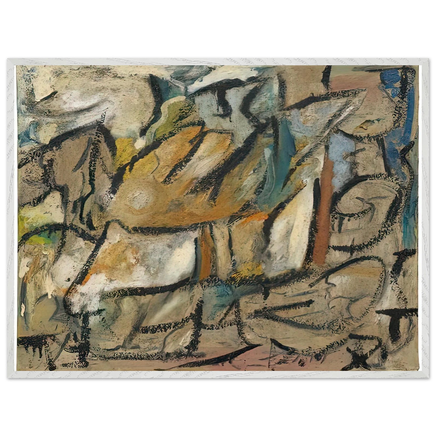 Helen Frankenthaler - August Weather, 1951- Wall Art - 30x40 cm / 12x16 inches - Fine Art Poster - -