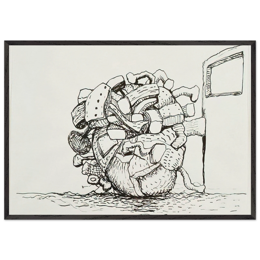 UNTITLED 1 N7 - Philip Guston Framed Art Print – Black Wooden Frame - Default Title - -Framed Art Print