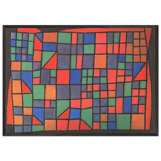 GLASS FACADE 1940 - Paul Klee 70x100 cm / 28x40 inches Framed Art Print – Black Wooden Frame