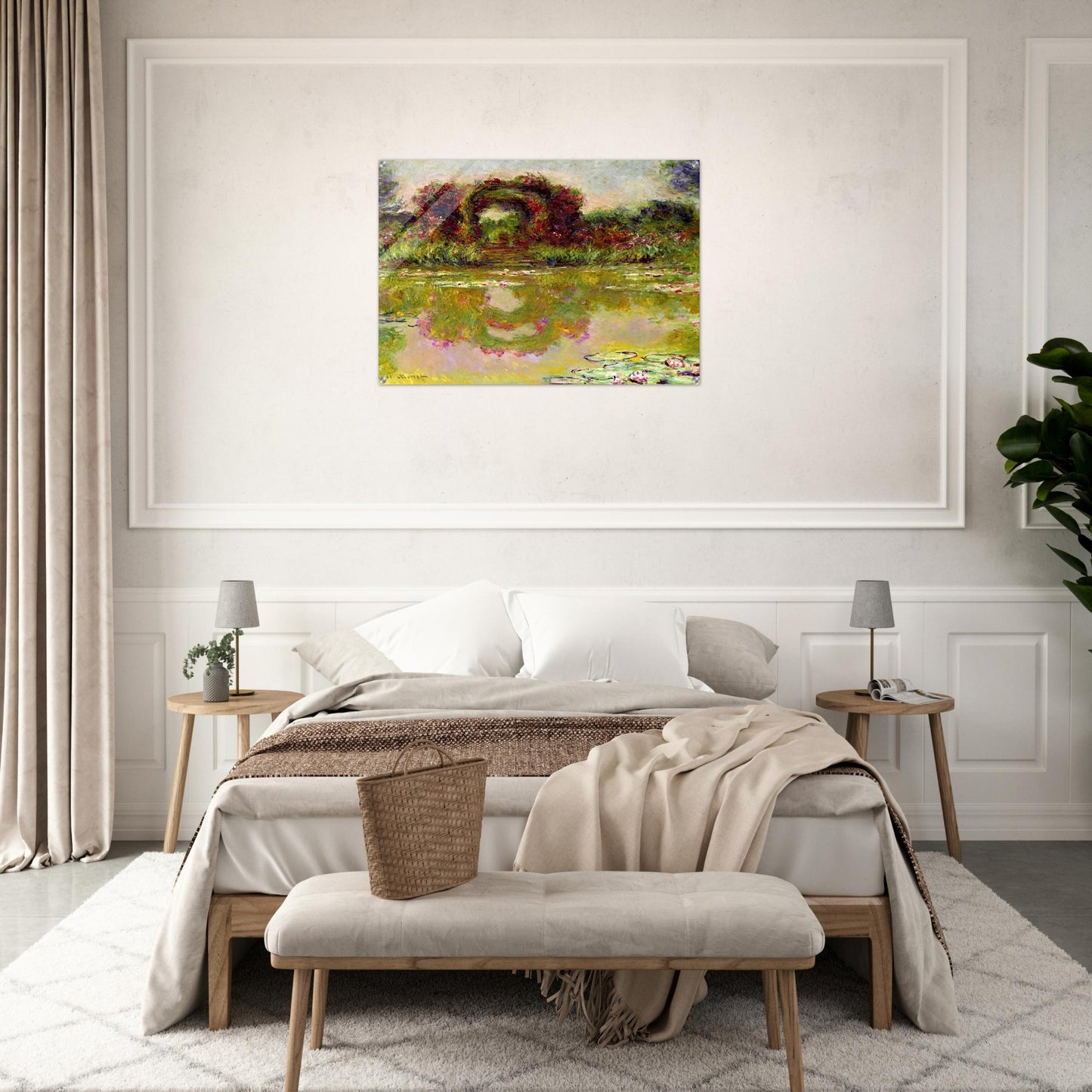Rose Arches at Giverny - claude monet Acrylic Print - 70x100 cm / 28x40″ inches