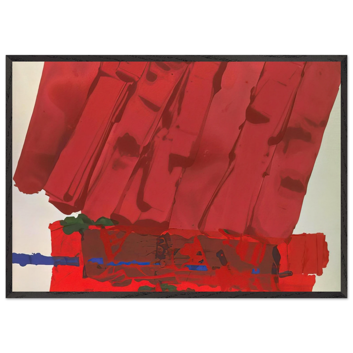 Flodden - 1978 - Albert Irvin Framed Art Print – Black Wooden Frame - Default Title - -Framed Art Print