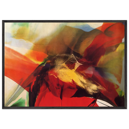 Phenomena Day of Zagorsk - 1966 - Paul Jenkins Framed Art Print – Black Wooden Frame - Default Title - -Framed Art Print