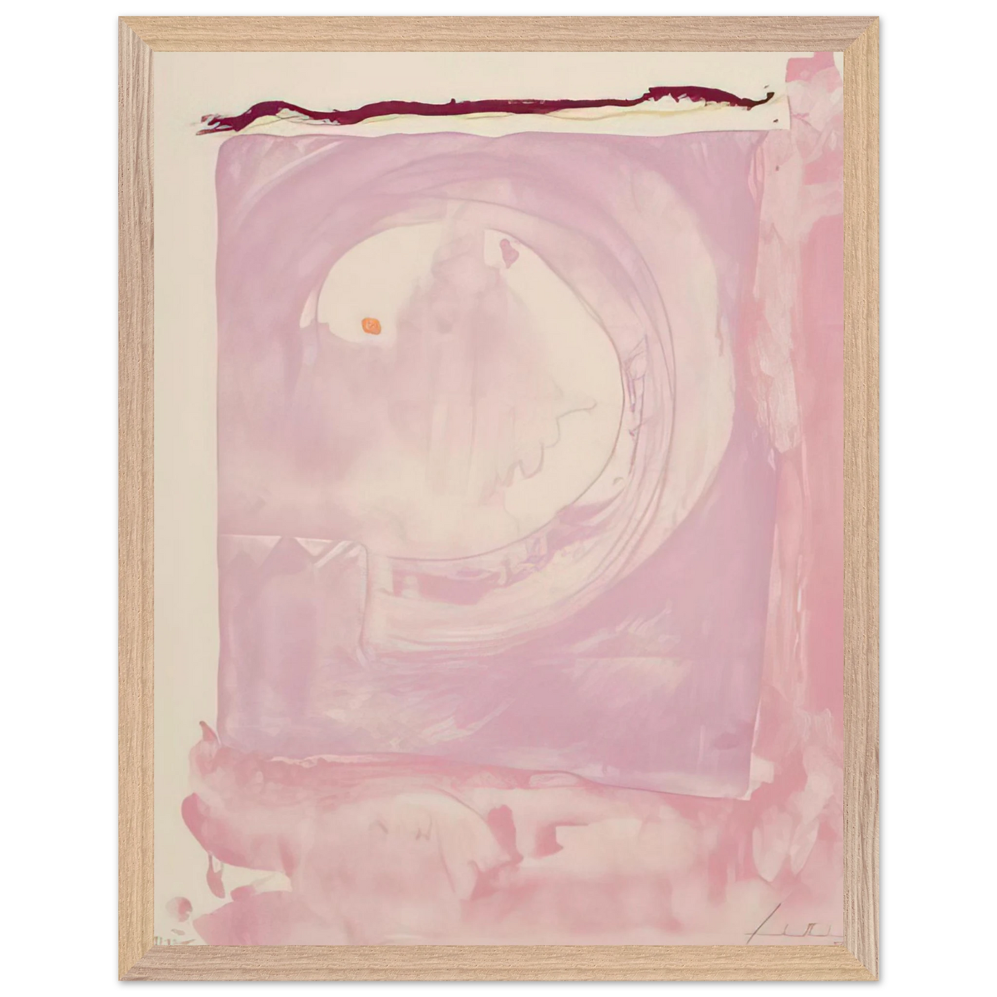 Helen Frankenthaler - Reflections IX - 1995 Wall art - 20x25 cm / 8x10 inches - Premium Wooden Framed Poster With Fine Art Paper - Wood frame
