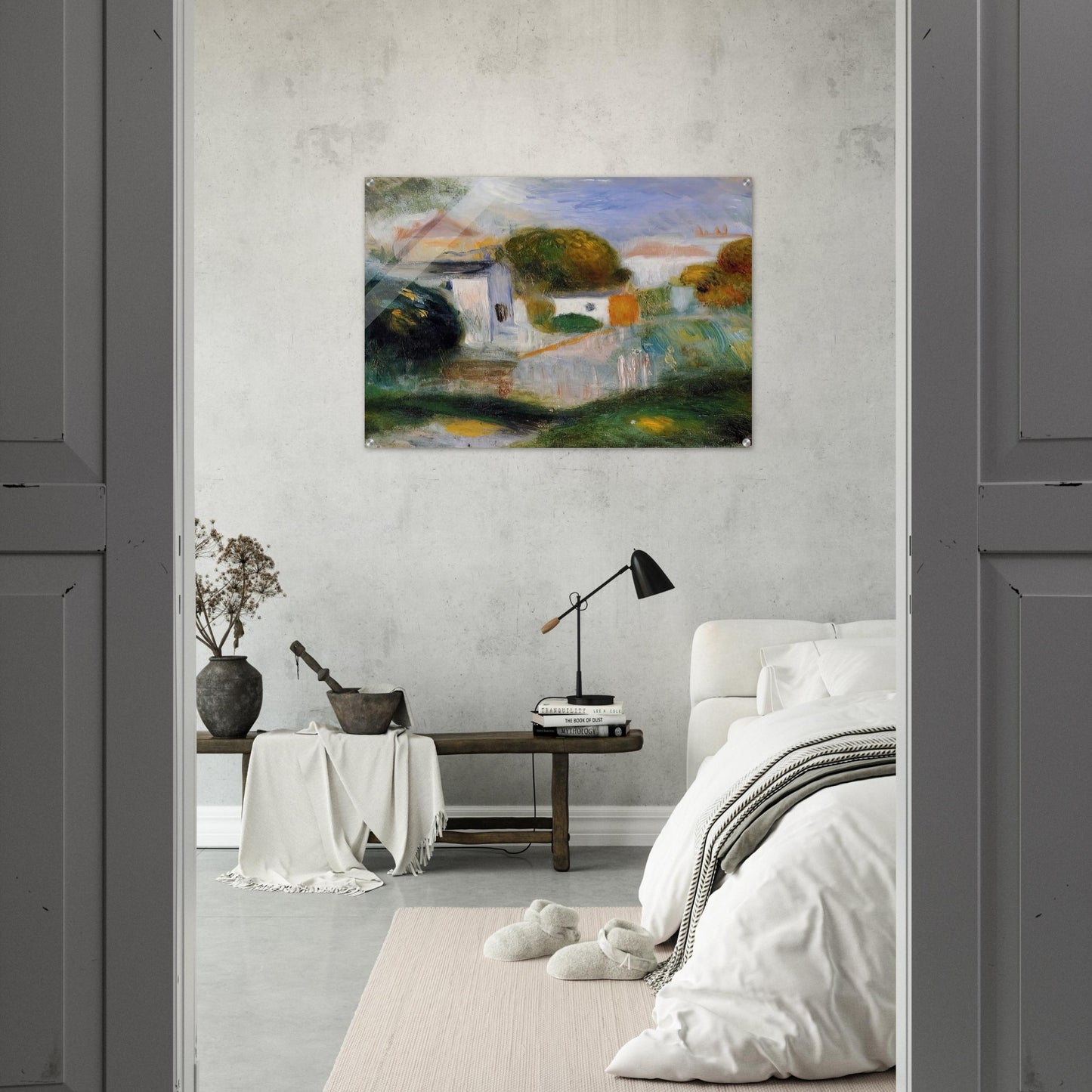 Houses in the Trees - Pierre-Auguste Renoir Acrylic Print - 70x100 cm / 28x40″ inches