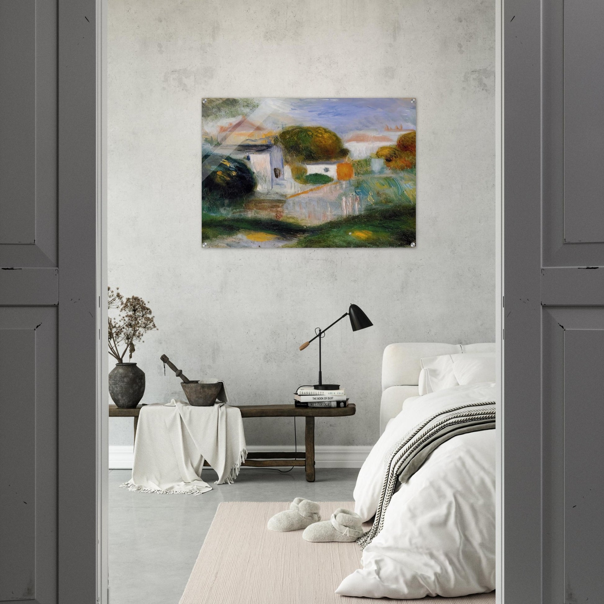 Houses in the Trees - Pierre-Auguste Renoir Acrylic Print - 70x100 cm / 28x40″ inches