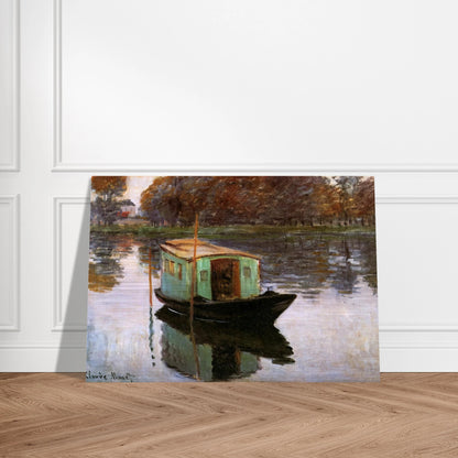 The Studio-Boat - claude monet Brushed Aluminum Print - 70x100 cm / 28x40 inches | claude monet Aluminum Print | claude monet Prints
