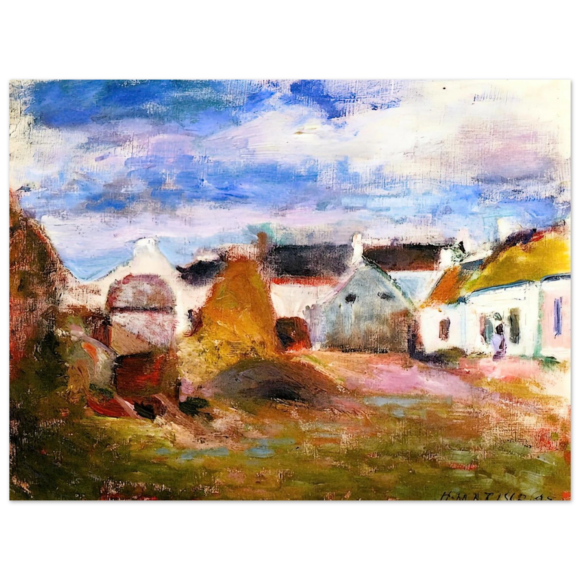 Henri Matisse - FARMYARD IN BRITTANY 1897 Fine Art Poster - Default Title