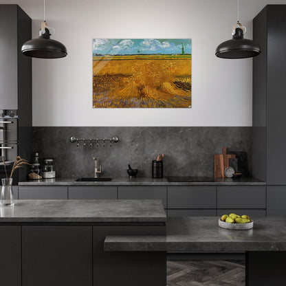 Wheatfield with Sheaves - Vincent van Gogh Acrylic Print - 70x100 cm / 28x40″ inches