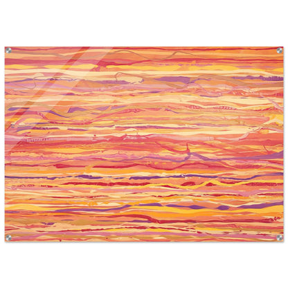 All Over Pour Painting - 1969 - Ronnie Landfield Acrylic Print - 70x100 cm / 28x40″ inches | Ronnie Landfield Wall Art | Ronnie Landfield Prints