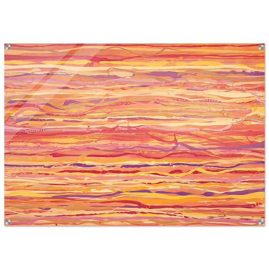 All Over Pour Painting - 1969 - Ronnie Landfield Acrylic Print - 70x100 cm / 28x40″ inches | Ronnie Landfield Wall Art | Ronnie Landfield Prints