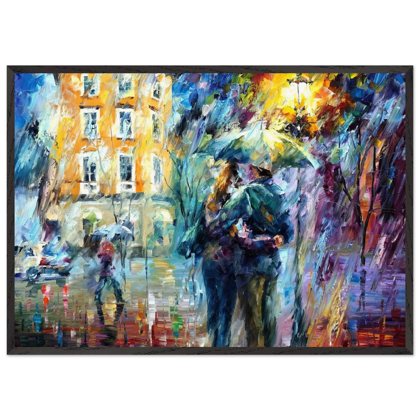 Leonid Afremov N30 - Leonid Afremov Framed Art Print – Black Wooden Frame - Default Title - -Framed Art Print