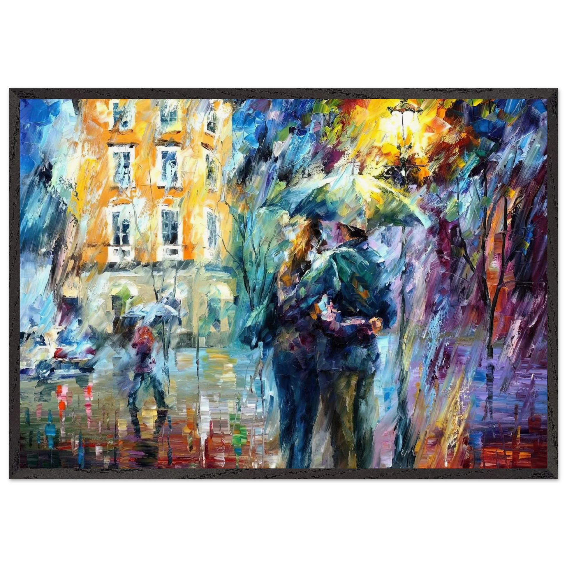 Leonid Afremov N30 - Leonid Afremov Framed Art Print – Black Wooden Frame - Default Title - -Framed Art Print