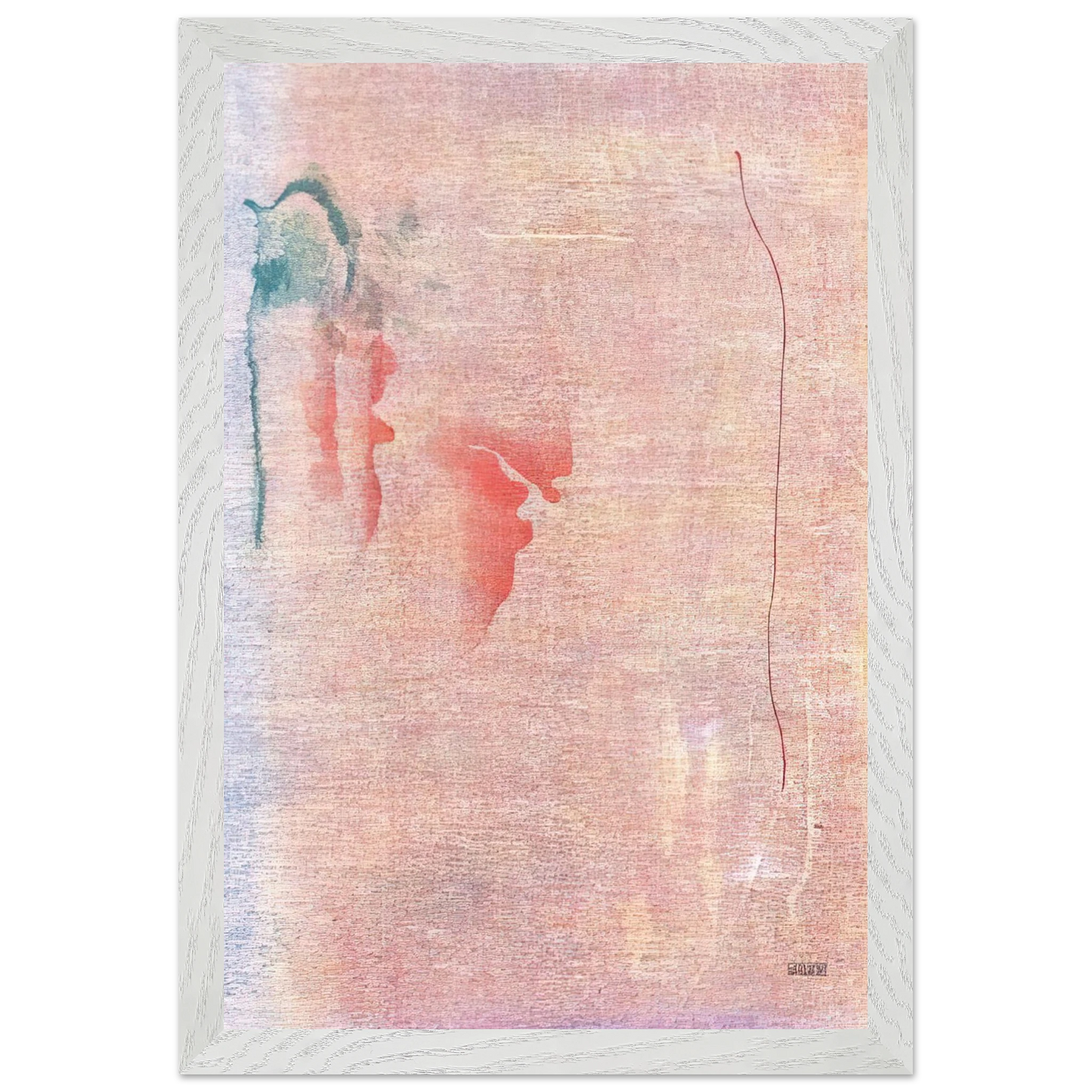 Helen Frankenthaler - Cedar Hill - 1983 Wall art - A2 (42 x 59.4  cm) - Premium Wooden Framed Poster With Fine Art Paper - White frame