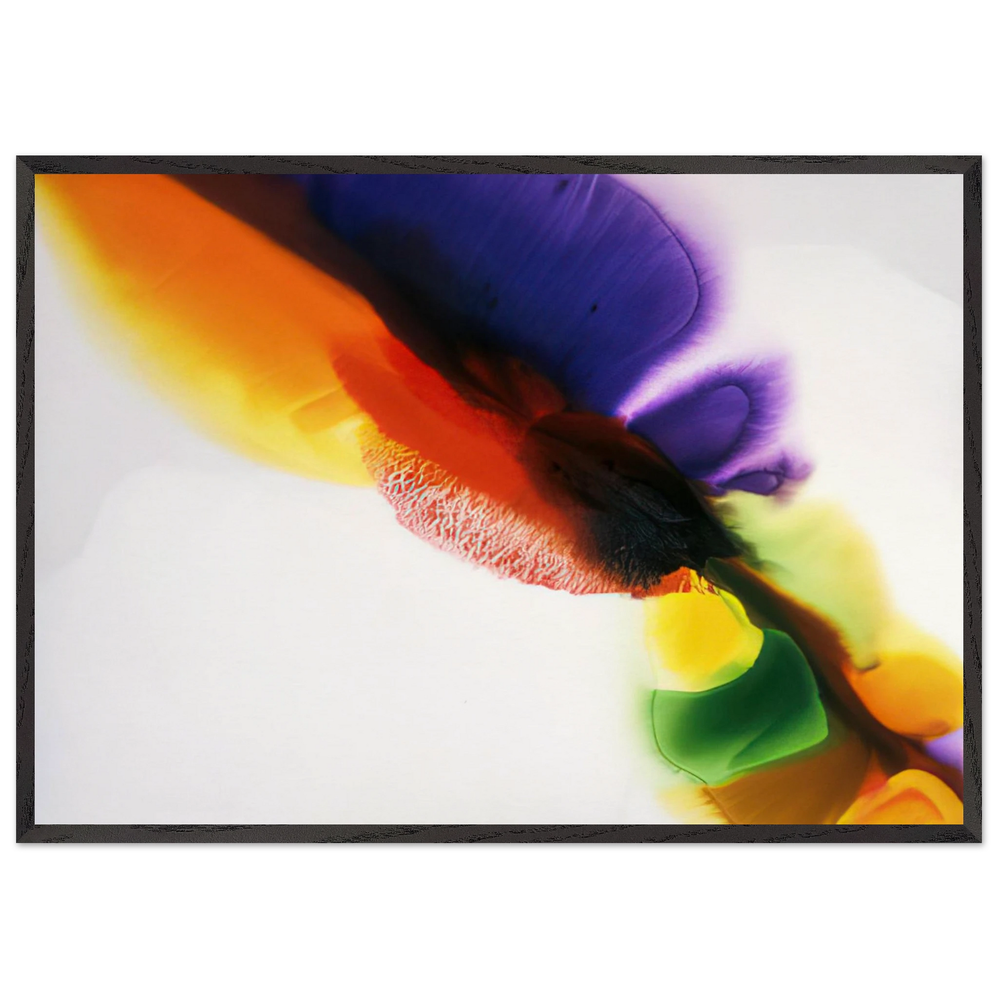 Phenomena Tibetan Flange - 1973 - Paul Jenkins Framed Art Print – Black Wooden Frame - Default Title - -Framed Art Print