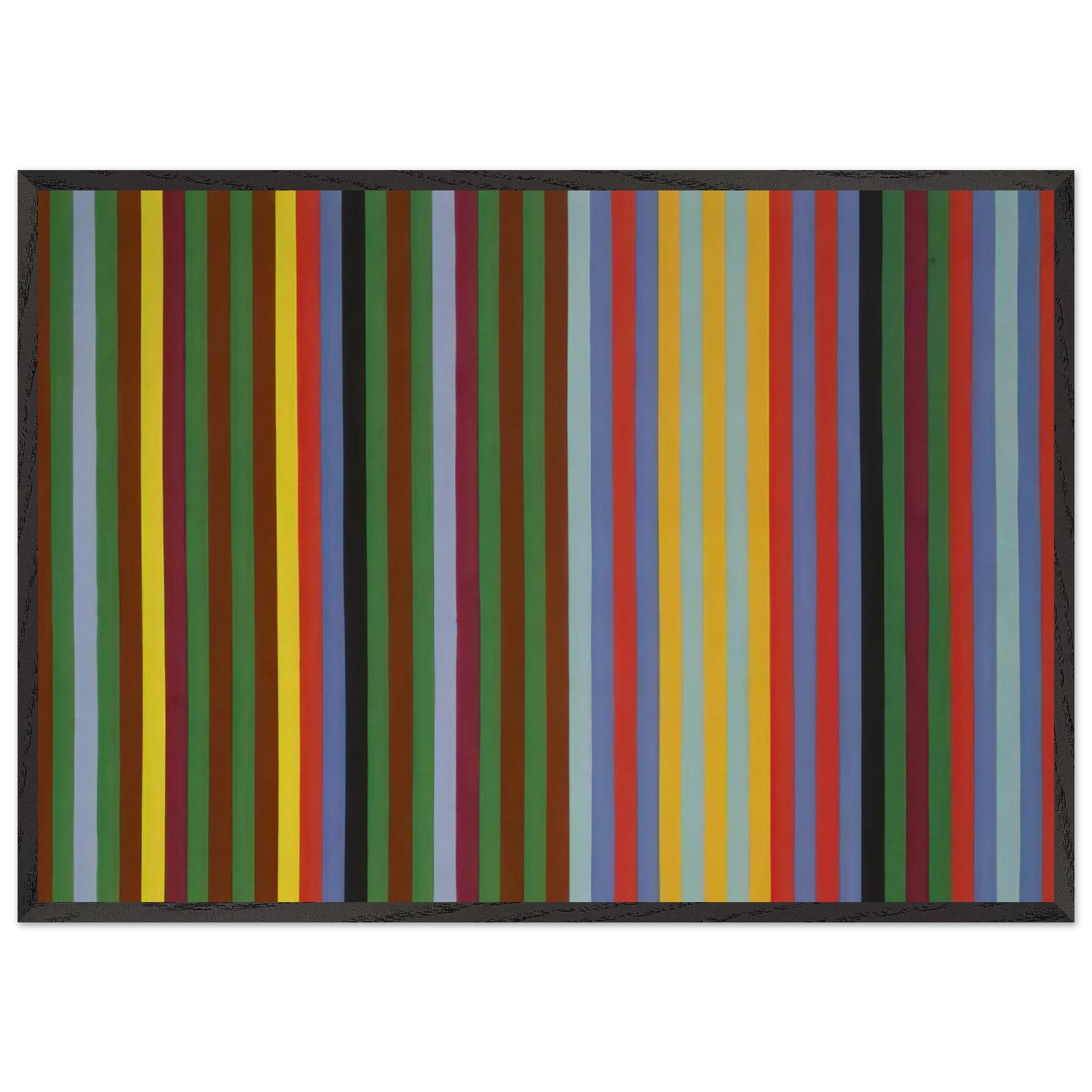 Circus Sounds - 1967 - Gene Davis Framed Art Print – Black Wooden Frame - Default Title - -Framed Art Print