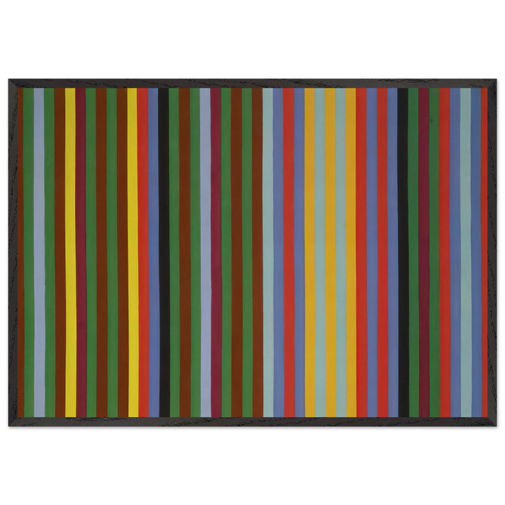 Circus Sounds - 1967 - Gene Davis 70x100 cm / 28x40 inches Framed Art Print – Black Wooden Frame