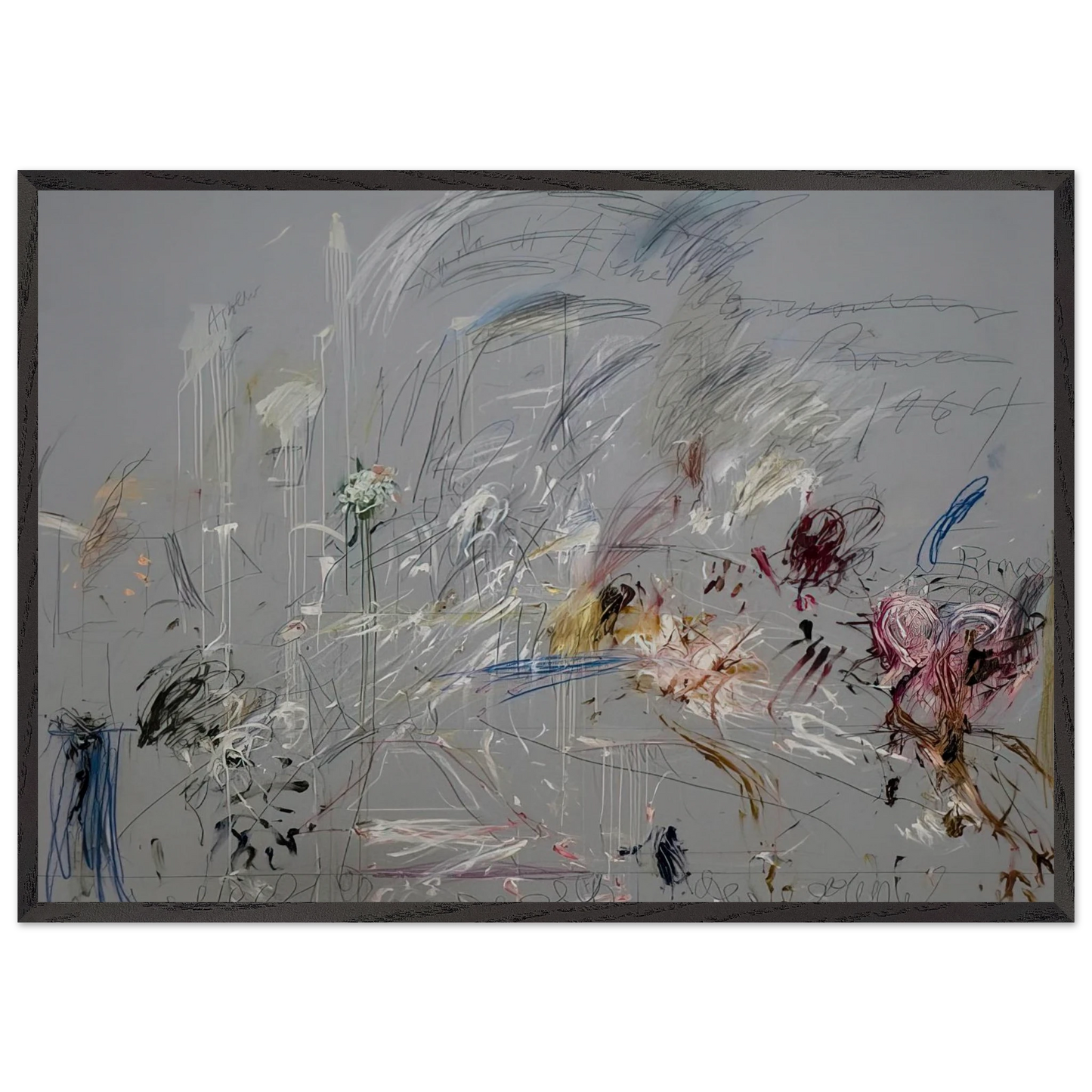 School of Athens - Cy Twombly Framed Art Print – Black Wooden Frame - Default Title - -Framed Art Print