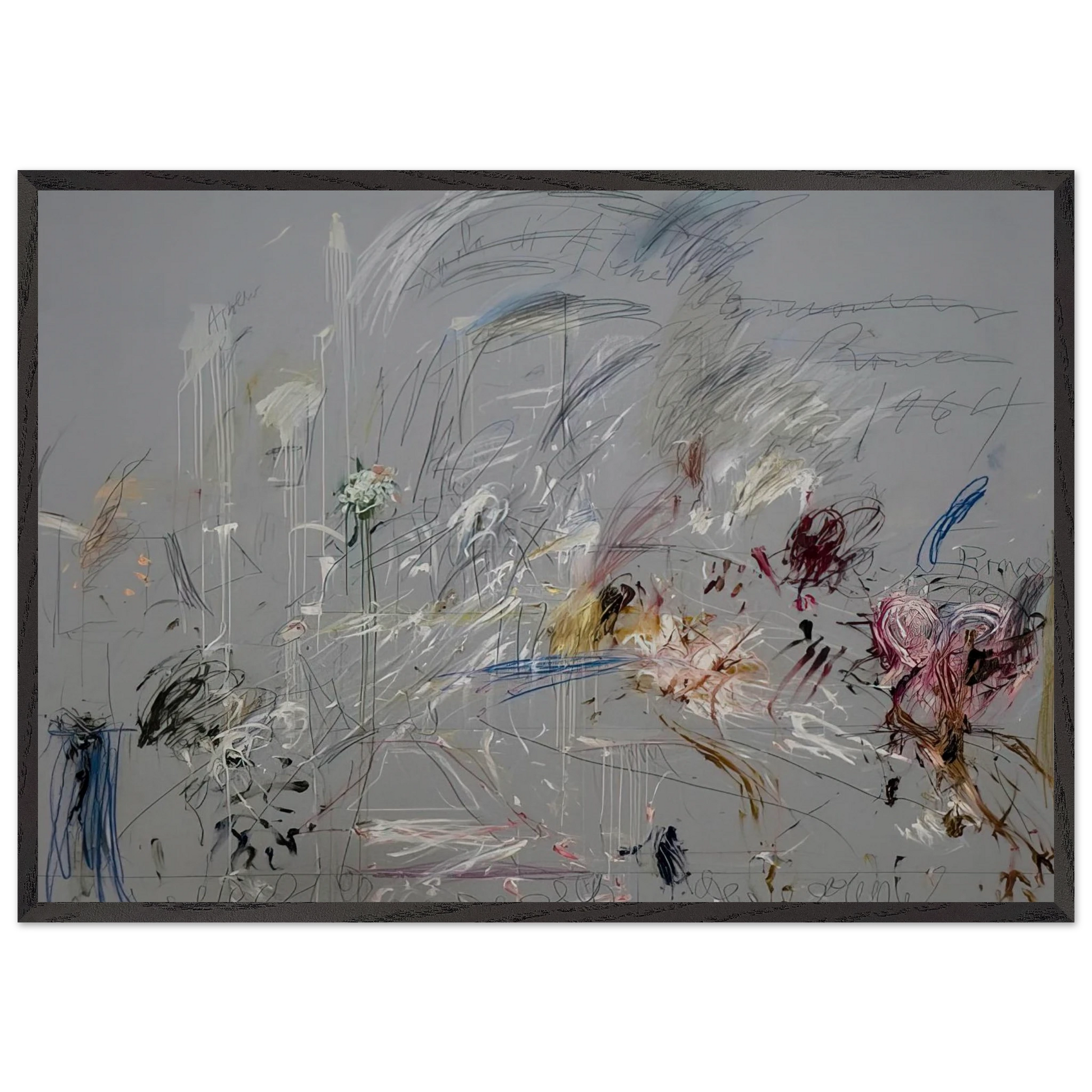 School of Athens - Cy Twombly Framed Art Print – Black Wooden Frame - Default Title - -Framed Art Print