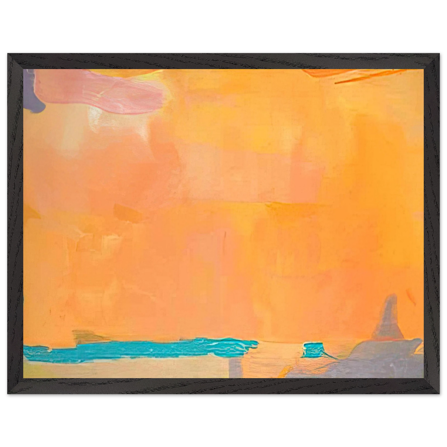Helen Frankenthaler - Royal Fireworks - 1975 Wall art - 30x40 cm / 12x16 inches - Premium Wooden Framed Poster With Fine Art Paper - Wood frame