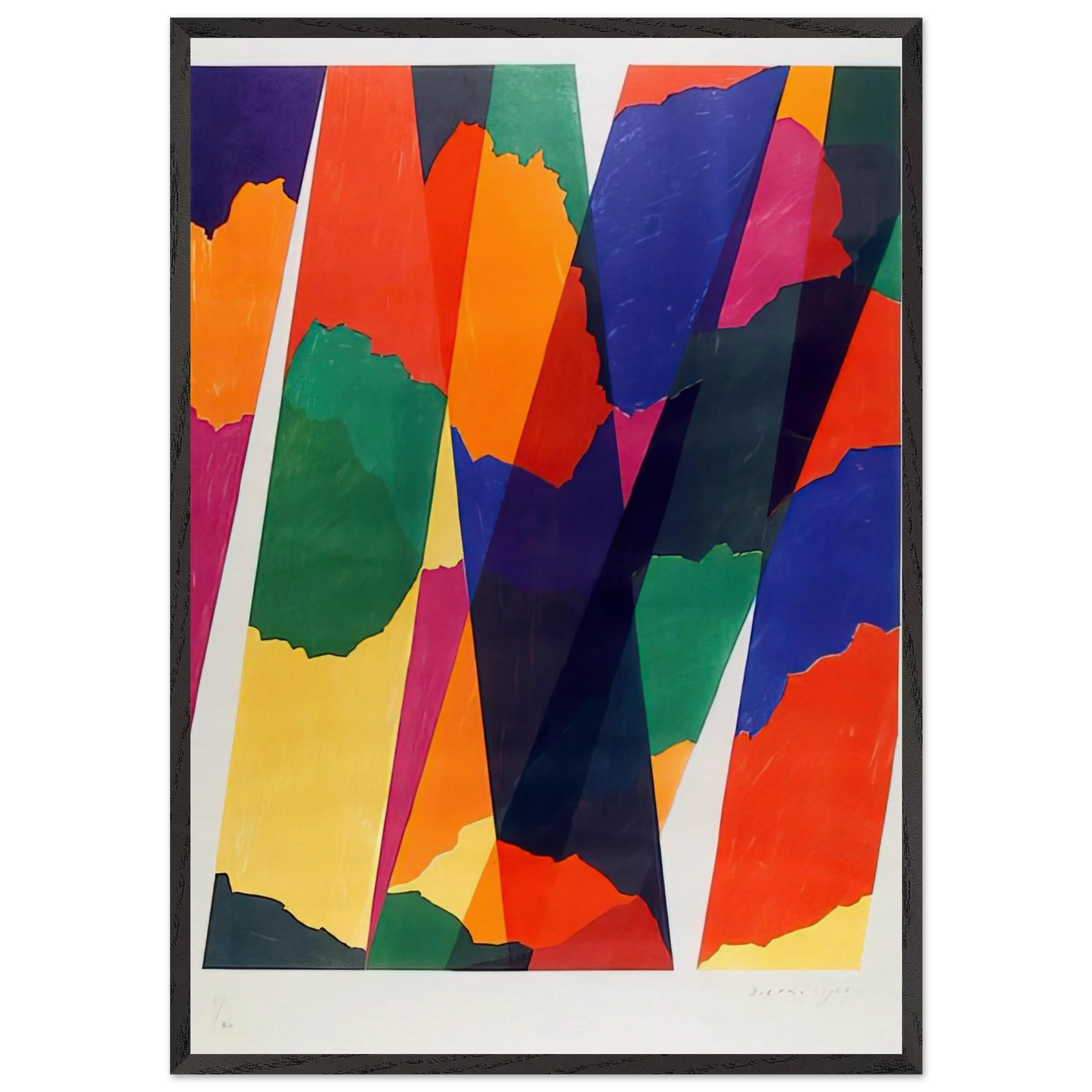 Wait - Untitled XIX - 1968 - Piero Dorazio Framed Art Print – Black Wooden Frame - Default Title - -Framed Art Print