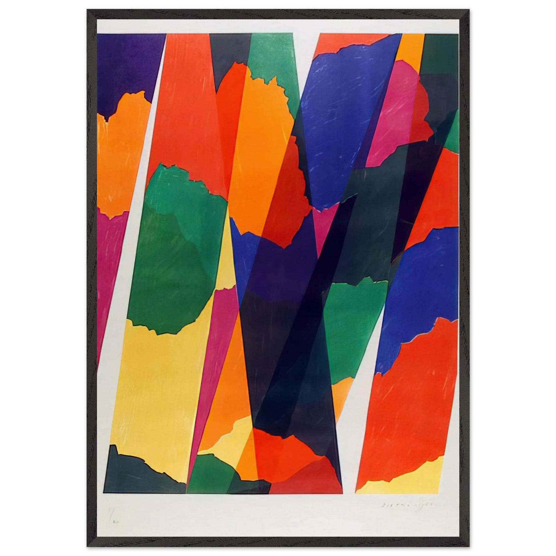 Wait - Untitled XIX - 1968 - Piero Dorazio Framed Art Print – Black Wooden Frame - Default Title - -Framed Art Print